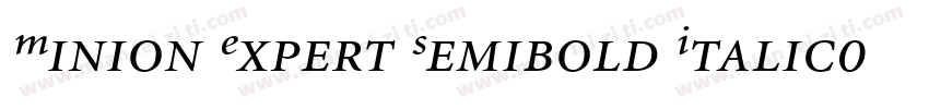 Minion Expert Semibold Italic00100字体转换